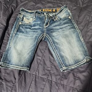 Rock Revival Blue Denim Shorts